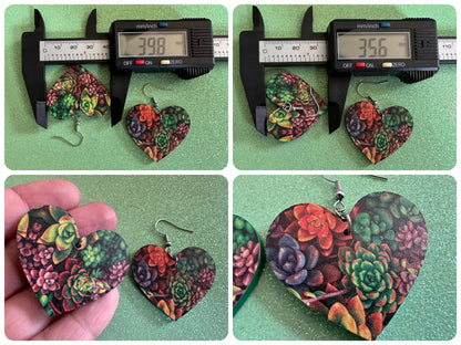 Succulent Earrings: Laser Cut Acrylic Succulents, Cacti, House Plants, Greenhouse, Botany, Green Earrings, Best Gifts for Her/Him/Them