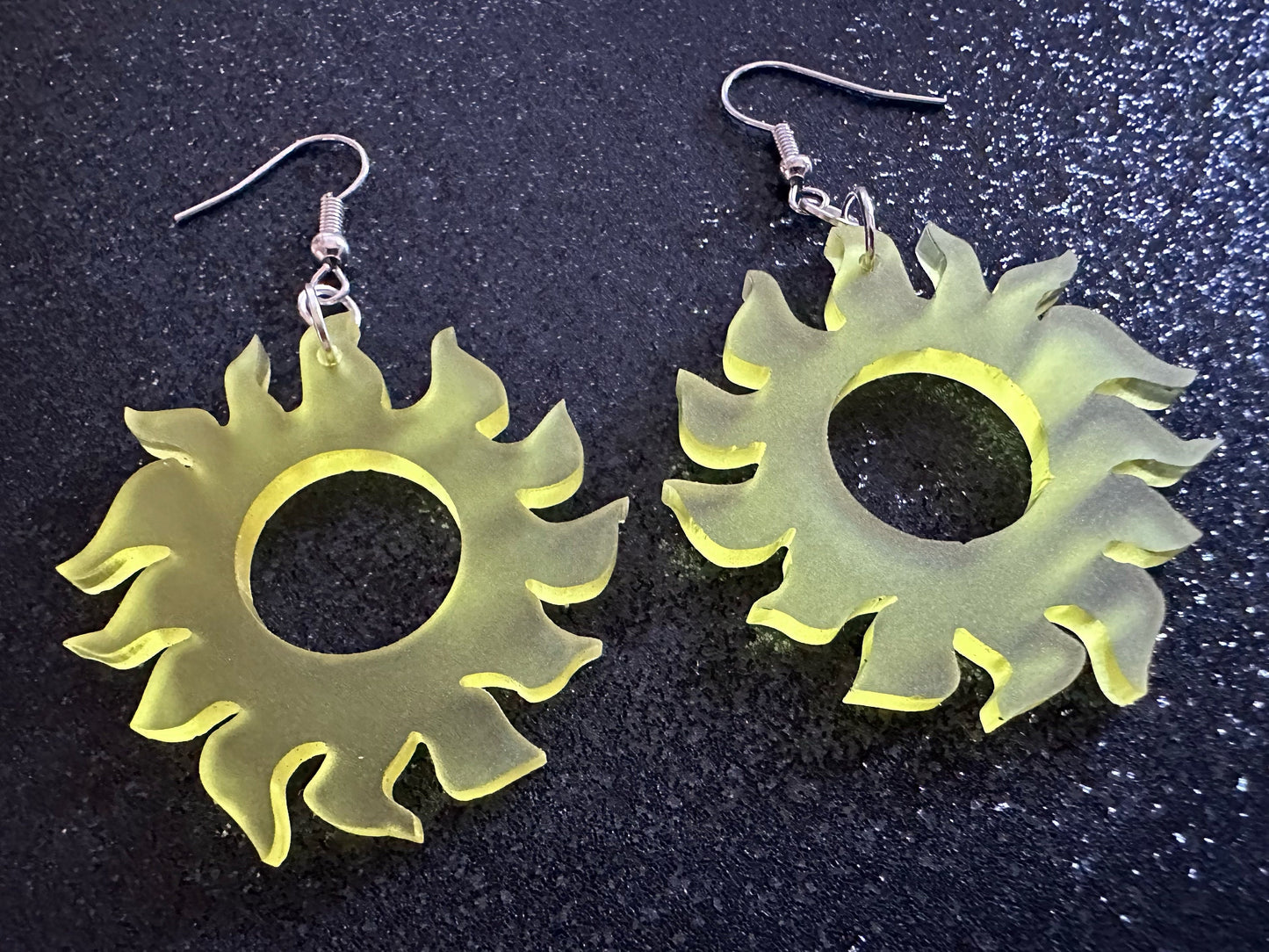 Sun Earrings: Laser Cut Acrylic Suns, Sunshine, Hot Weather, Good Weather, Warm Climate, Best Gifts for Her/Him/Them