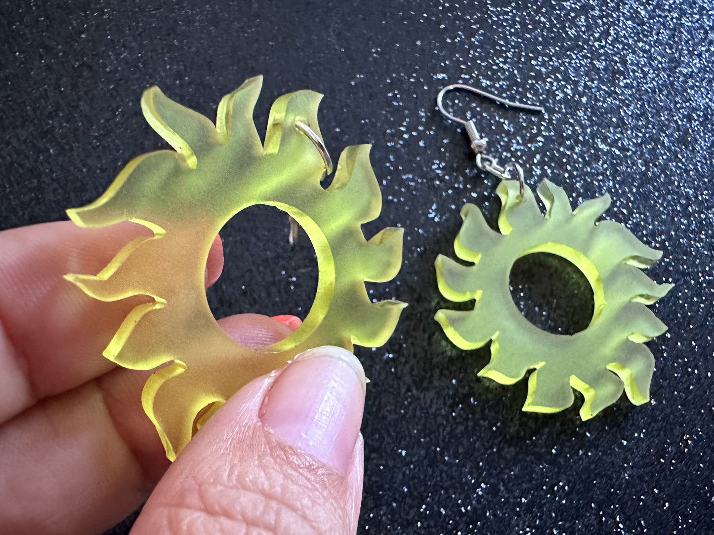 Sun Earrings: Laser Cut Acrylic Suns, Sunshine, Hot Weather, Good Weather, Warm Climate, Best Gifts for Her/Him/Them