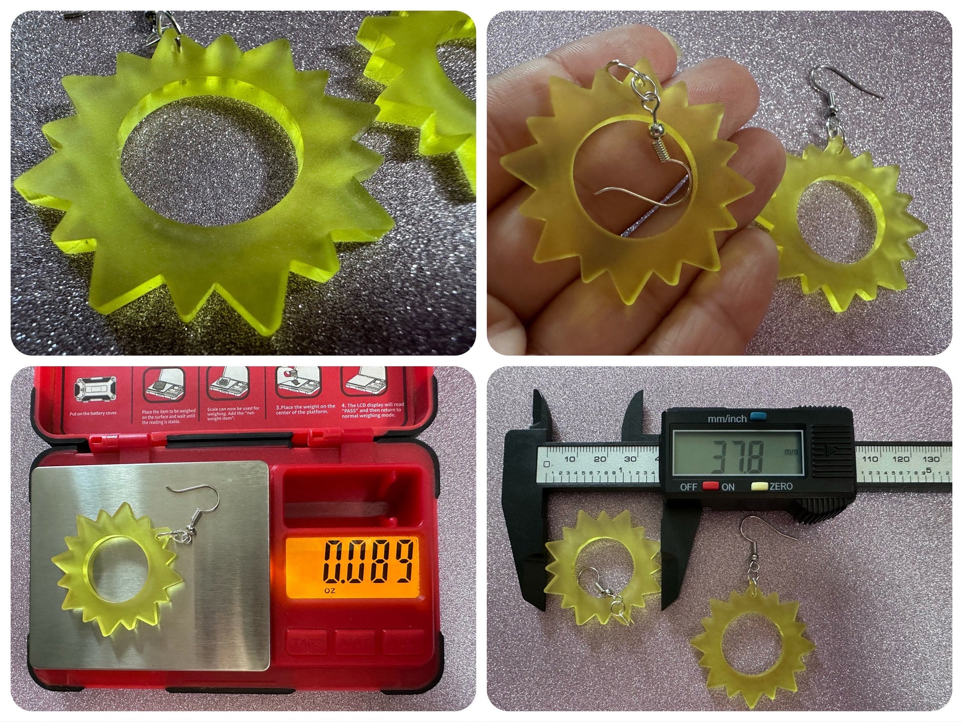 Sun Earrings: Laser Cut Acrylic Suns, Sunshine, Hot Weather, Good Weather, Warm Climate, Best Gifts for Her/Him/Them