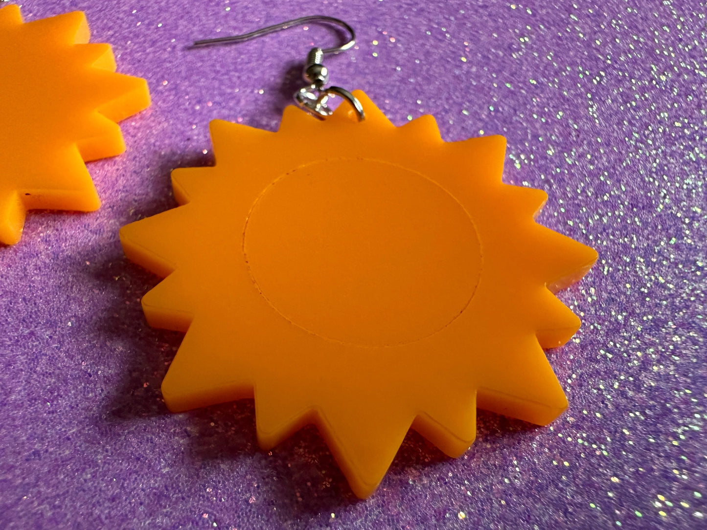Sun Earrings: Laser Cut Acrylic Suns, Sunshine, Hot Weather, Good Weather, Warm Climate, Gifts for Her/Him/Them