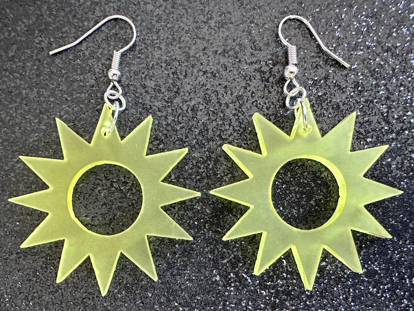 Sun Earrings: Laser Cut Acrylic Suns, Sunshine, Hot Weather, Good Weather, Warm Climate, Tropical Holiday, Best Gifts for Her/Him/Them