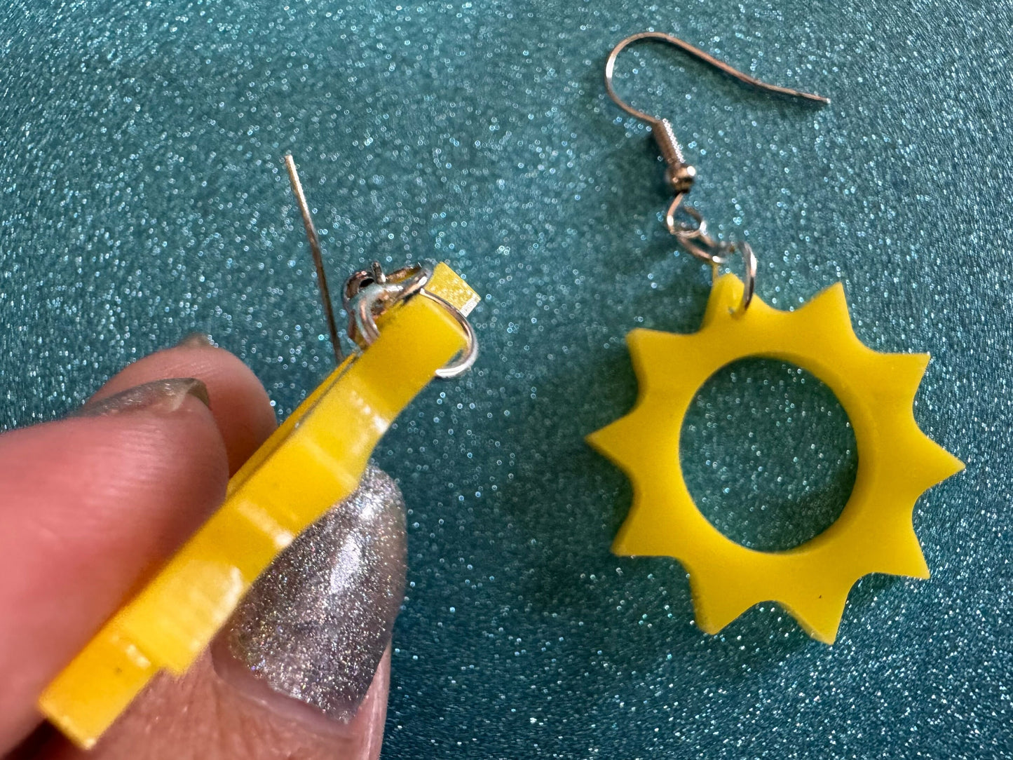 Sun Earrings: Laser Cut Acrylic Suns, Sunshine, Hot Weather, Good Weather, Warm Climate, Tropical Holiday, Best Gifts for Her/Him/Them