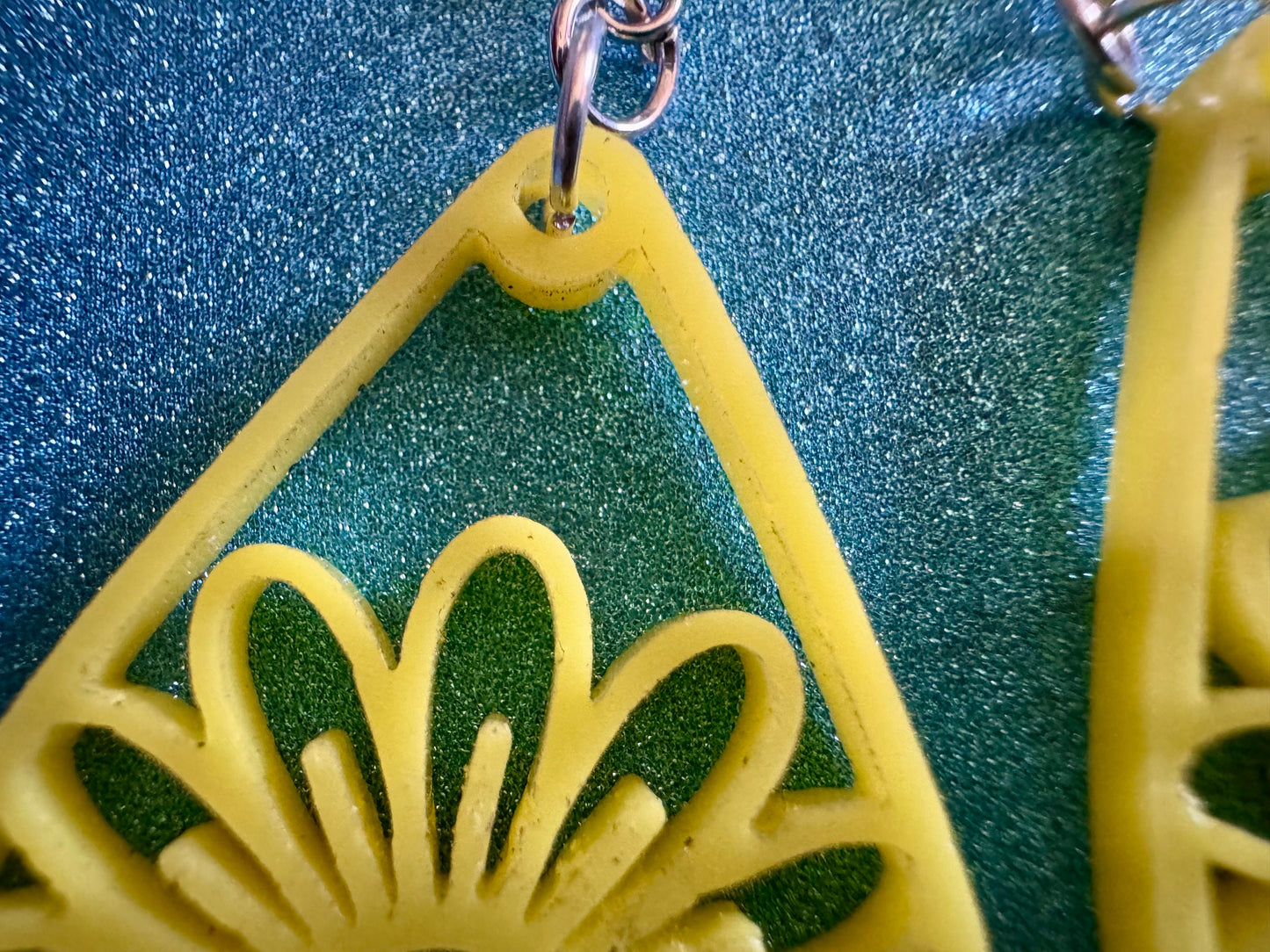 Sunflower Earrings: Laser Cut Acrylic Sunflowers, Flower, Floral, Plant, Botany, Garden, Summer, Support Ukraine, Gifts for Her/Him/Them