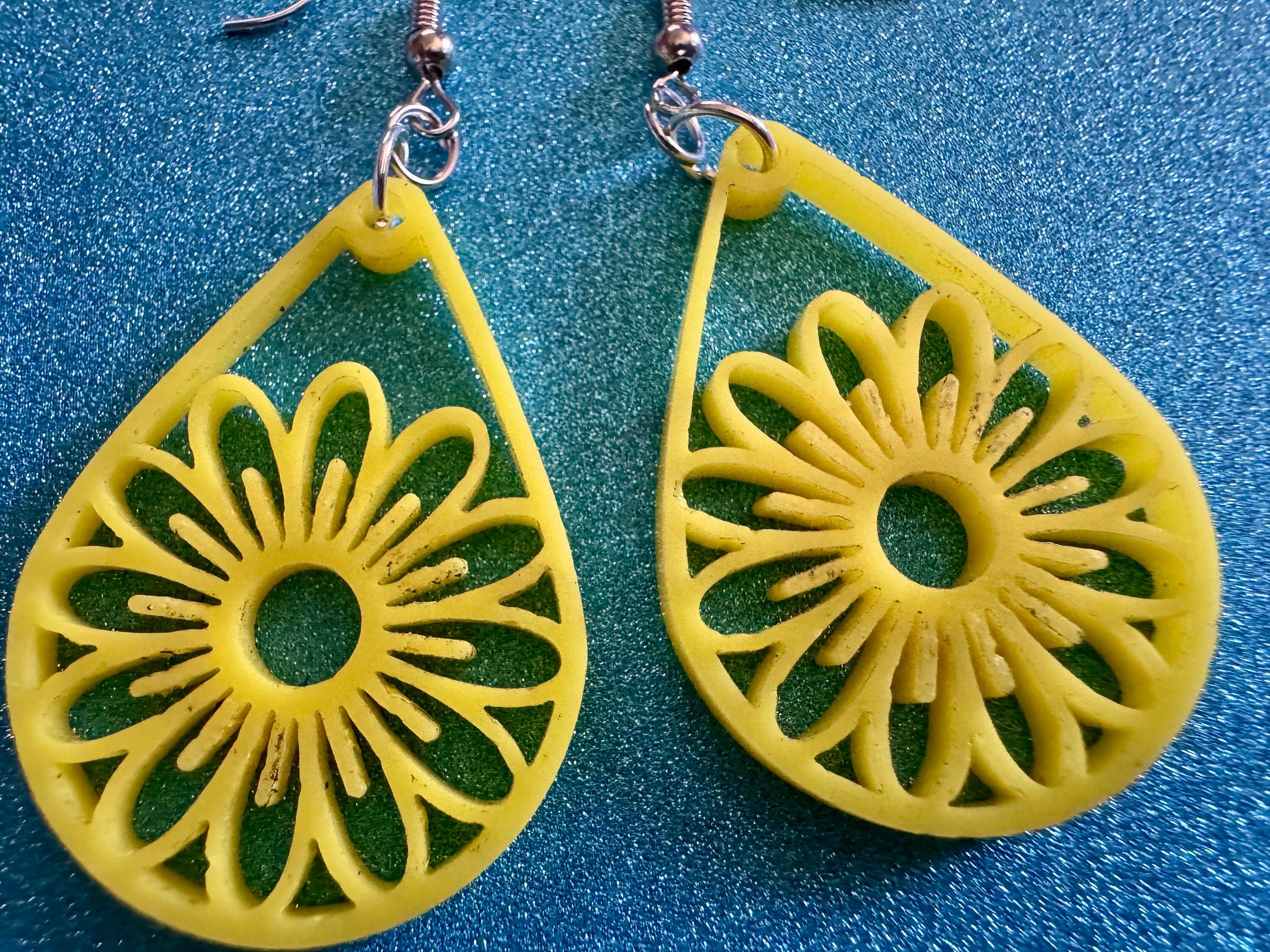 Sunflower Earrings: Laser Cut Acrylic Sunflowers, Flower, Floral, Plant, Botany, Garden, Summer, Support Ukraine, Gifts for Her/Him/Them