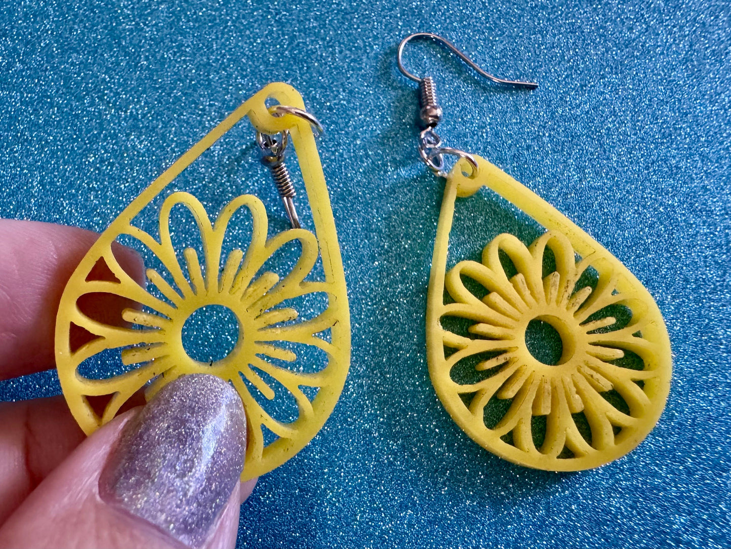 Sunflower Earrings: Laser Cut Acrylic Sunflowers, Flower, Floral, Plant, Botany, Garden, Summer, Support Ukraine, Gifts for Her/Him/Them