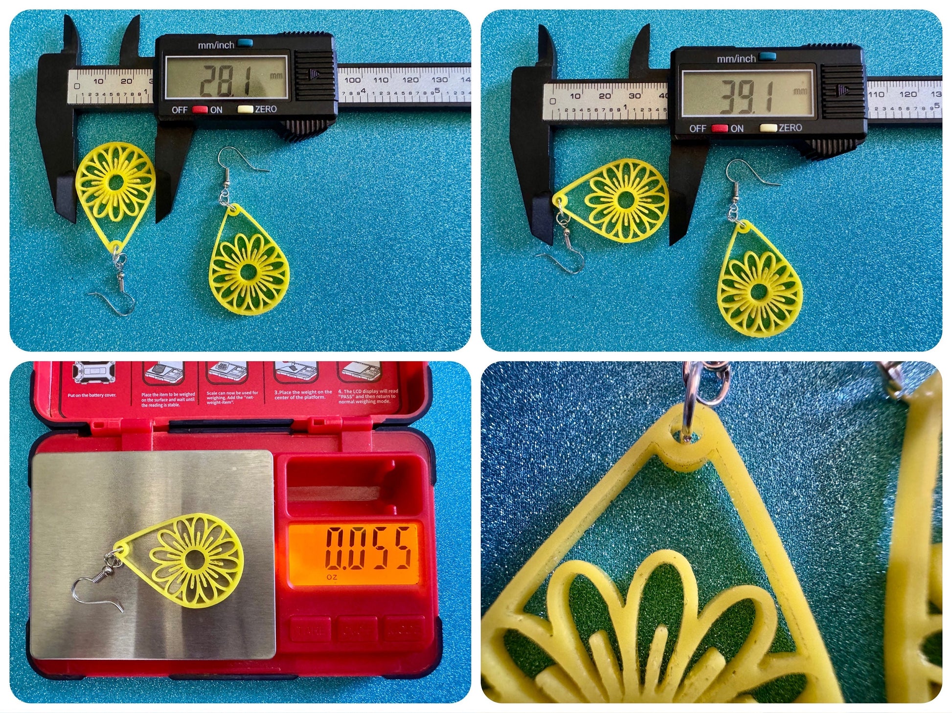 Sunflower Earrings: Laser Cut Acrylic Sunflowers, Flower, Floral, Plant, Botany, Garden, Summer, Support Ukraine, Gifts for Her/Him/Them