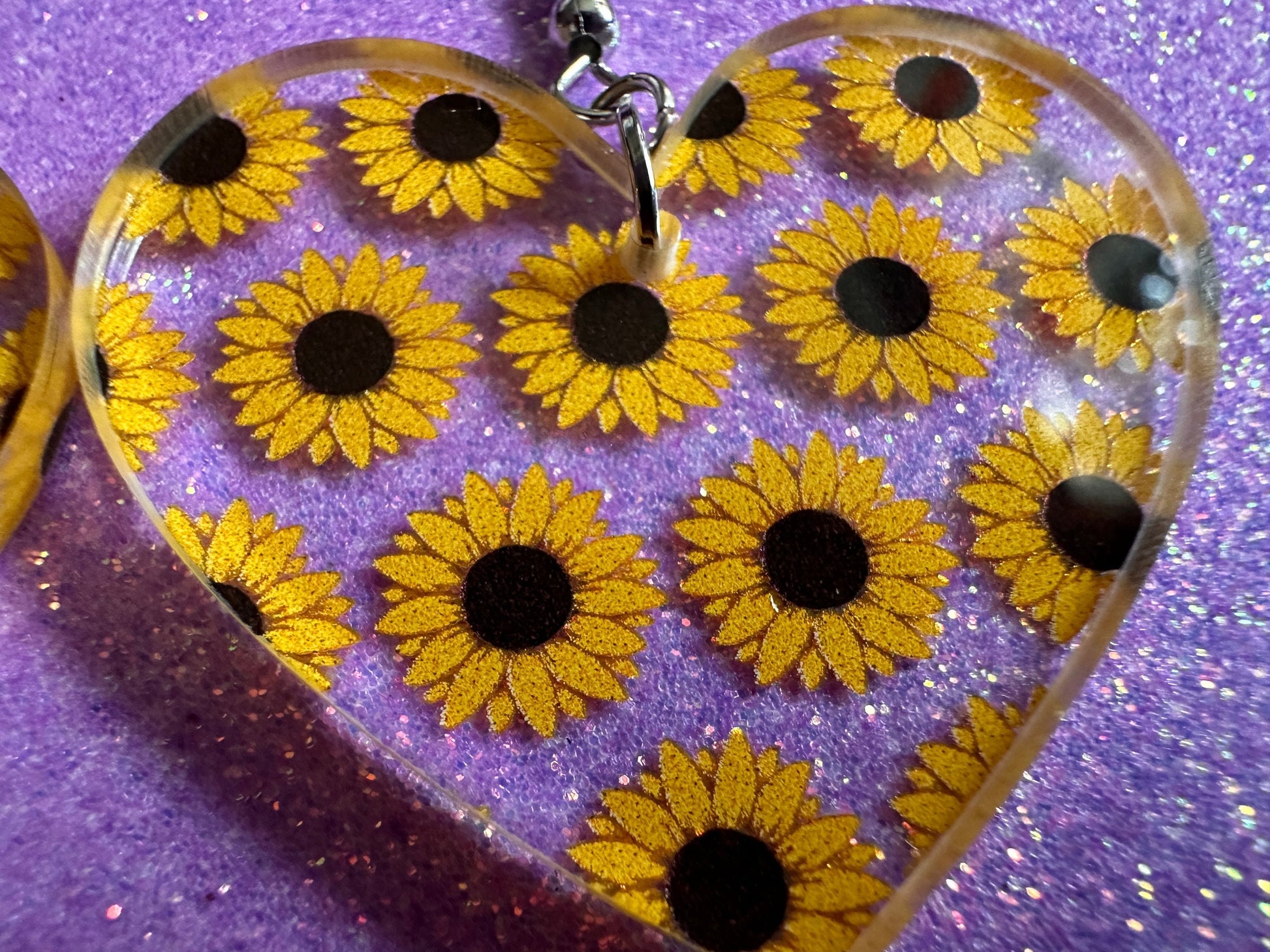 Sunflower Earrings: Laser Cut Acrylic Sunflowers, Flower, Floral, Plant, Botany, Garden, Summer Vibes, Ukraine, Best Gifts for Her/Him/Them