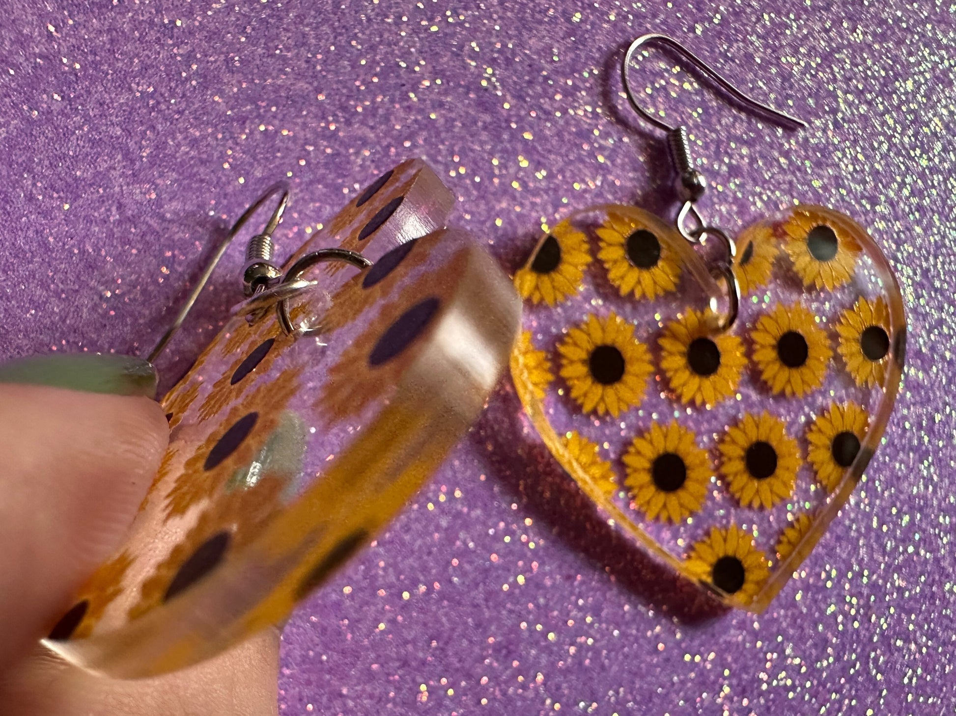 Sunflower Earrings: Laser Cut Acrylic Sunflowers, Flower, Floral, Plant, Botany, Garden, Summer Vibes, Ukraine, Best Gifts for Her/Him/Them