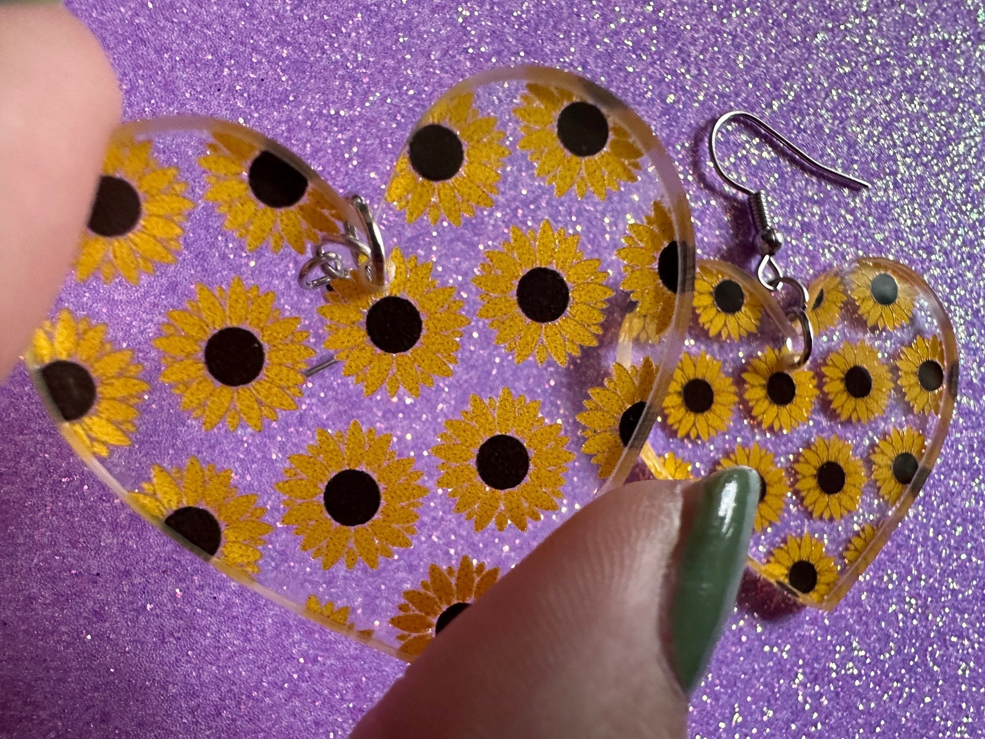 Sunflower Earrings: Laser Cut Acrylic Sunflowers, Flower, Floral, Plant, Botany, Garden, Summer Vibes, Ukraine, Best Gifts for Her/Him/Them
