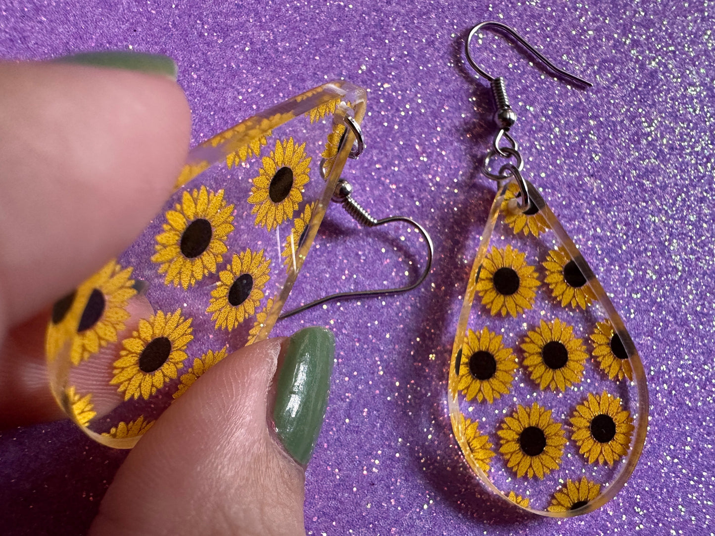 Sunflower Earrings: Laser Cut Acrylic Sunflowers, Flower, Floral, Plant, Botany, Garden, Summer Vibes, Ukraine, Best Gifts for Her/Him/Them