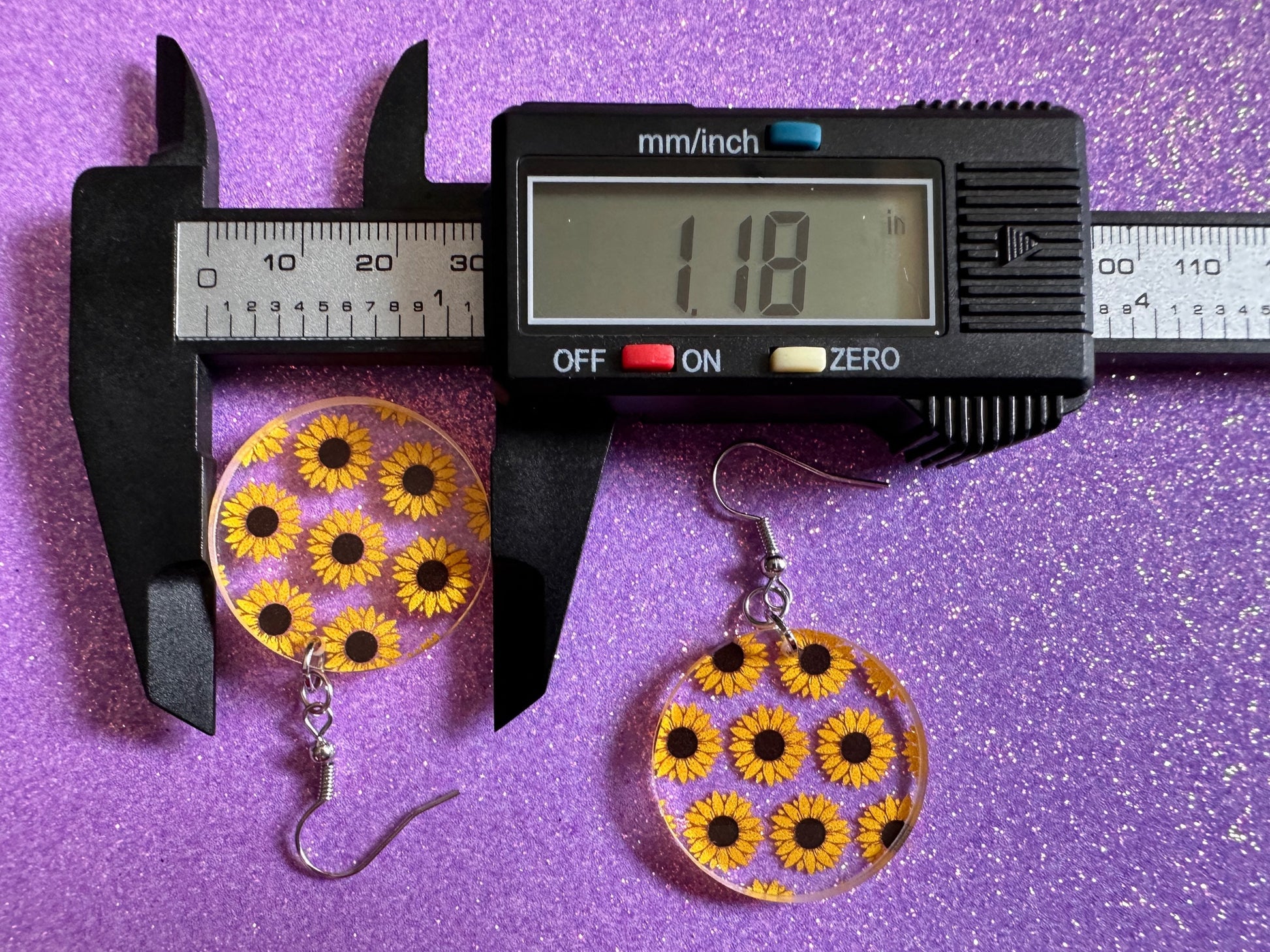 Sunflower Earrings: Laser Cut Acrylic Sunflowers, Flower, Floral, Plant, Botany, Garden, Summer Vibes, Ukraine, Best Gifts for Her/Him/Them