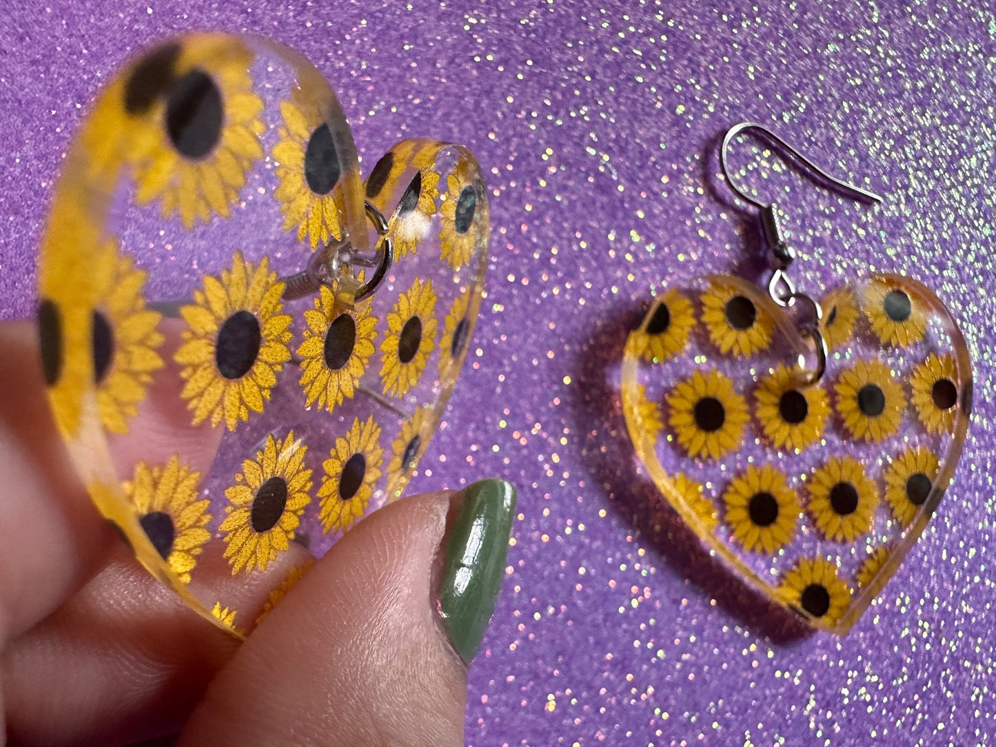 Sunflower Earrings: Laser Cut Acrylic Sunflowers, Flower, Floral, Plant, Botany, Garden, Summer Vibes, Ukraine, Best Gifts for Her/Him/Them