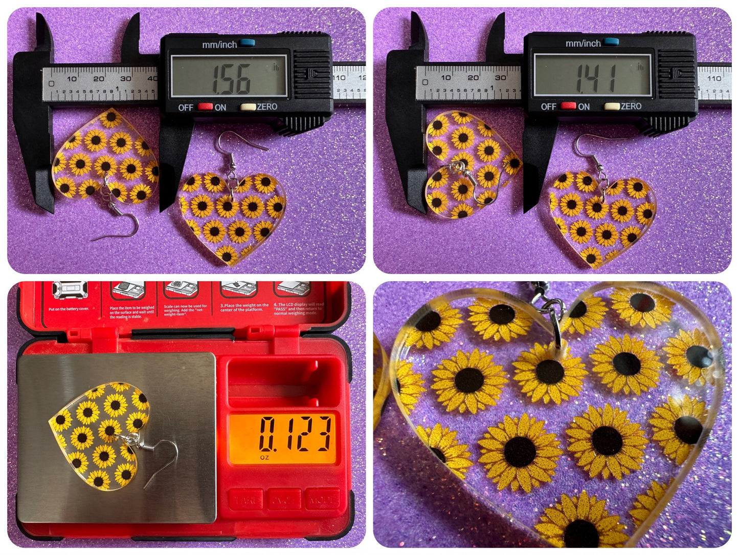 Sunflower Earrings: Laser Cut Acrylic Sunflowers, Flower, Floral, Plant, Botany, Garden, Summer Vibes, Ukraine, Best Gifts for Her/Him/Them