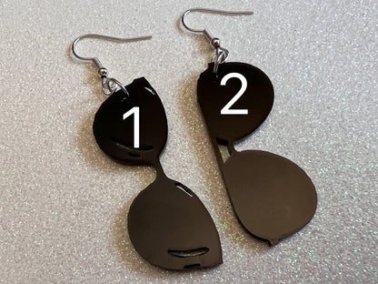 Sunglasses Earrings: Laser Cut Acrylic Sunglasses, Costumes, Cool, Summer Vibes, Best Gifts for Her/Him/Them