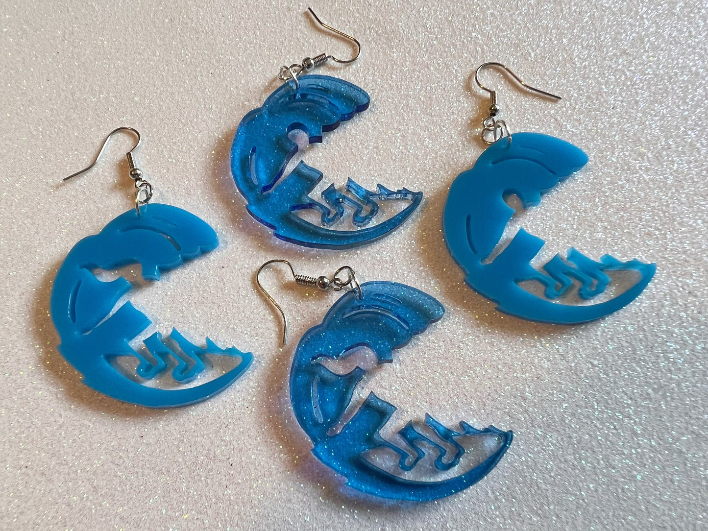 Surfer Earrings: Laser Cut Acrylic Surfers, Ocean Wave, Surfing, Surfer Girl, Surfer Dude, Sports, Hawaii, Best Gifts for Her/Him/Them