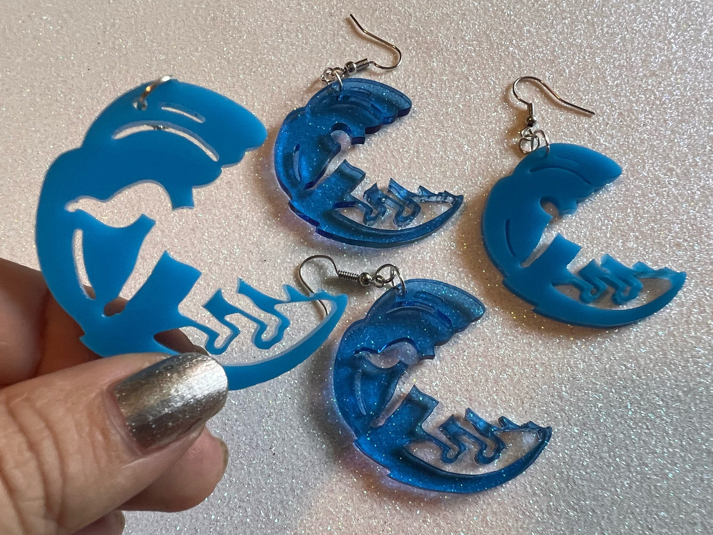 Surfer Earrings: Laser Cut Acrylic Surfers, Ocean Wave, Surfing, Surfer Girl, Surfer Dude, Sports, Hawaii, Best Gifts for Her/Him/Them