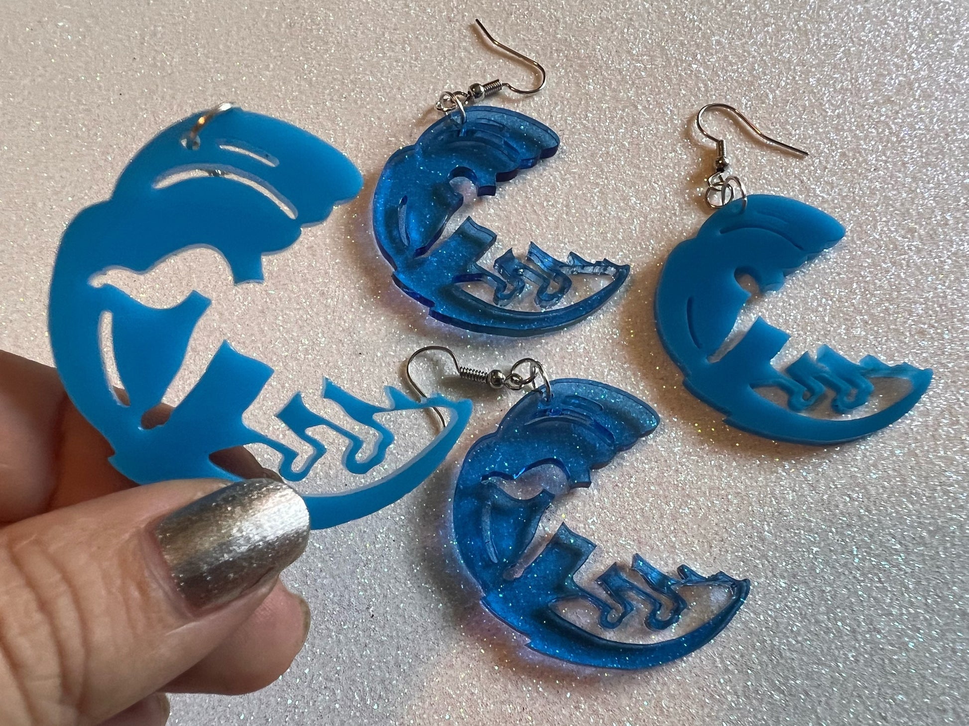 Surfer Earrings: Laser Cut Acrylic Surfers, Ocean Wave, Surfing, Surfer Girl, Surfer Dude, Sports, Hawaii, Best Gifts for Her/Him/Them