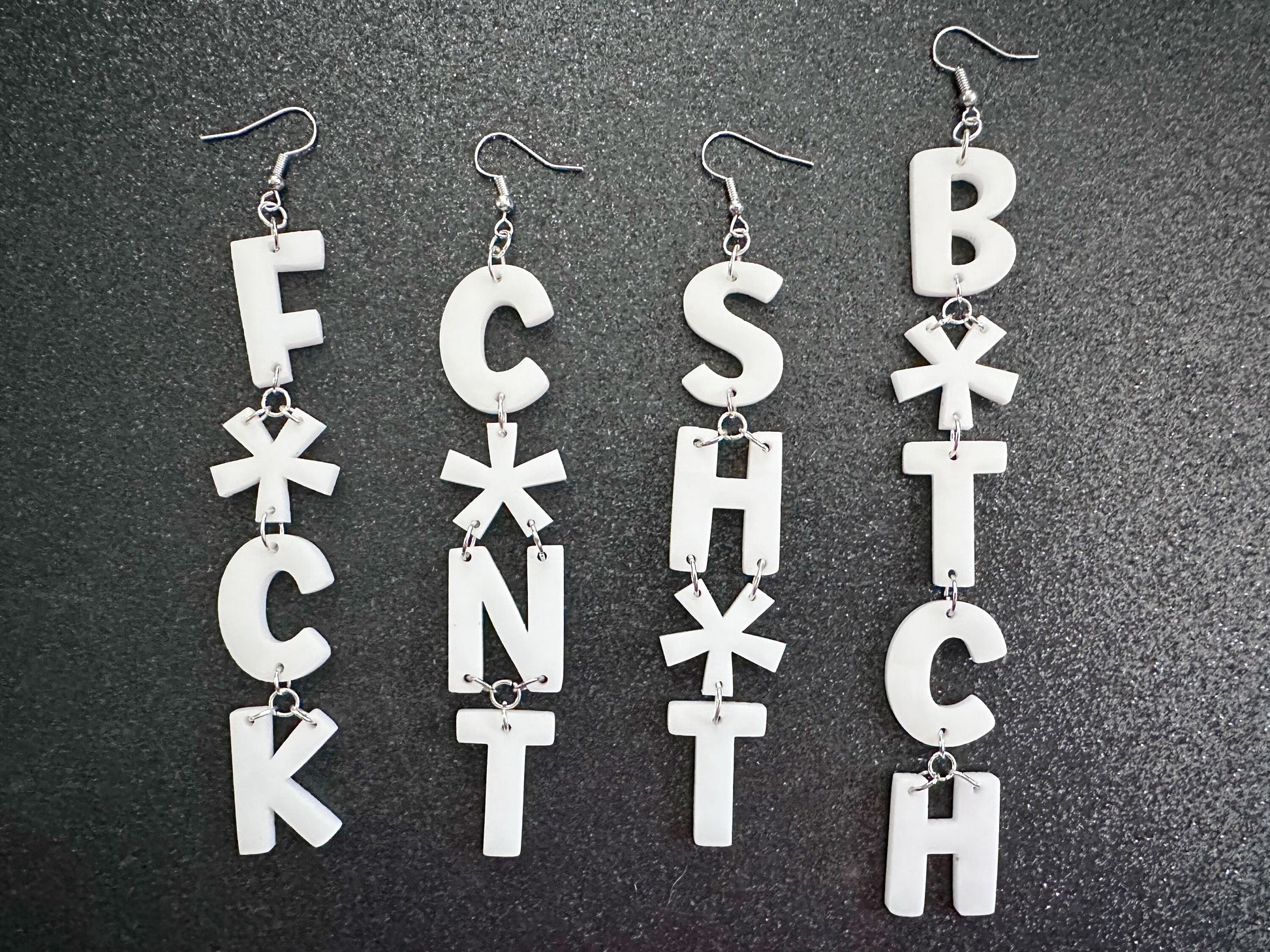 Swear Word Earrings: Laser Cut Words, Gag Gift, BFFS, Best Friend Gift, Girlfriends, Funny Bachelorette, Anniversary, Gifts for Her/Him/Them