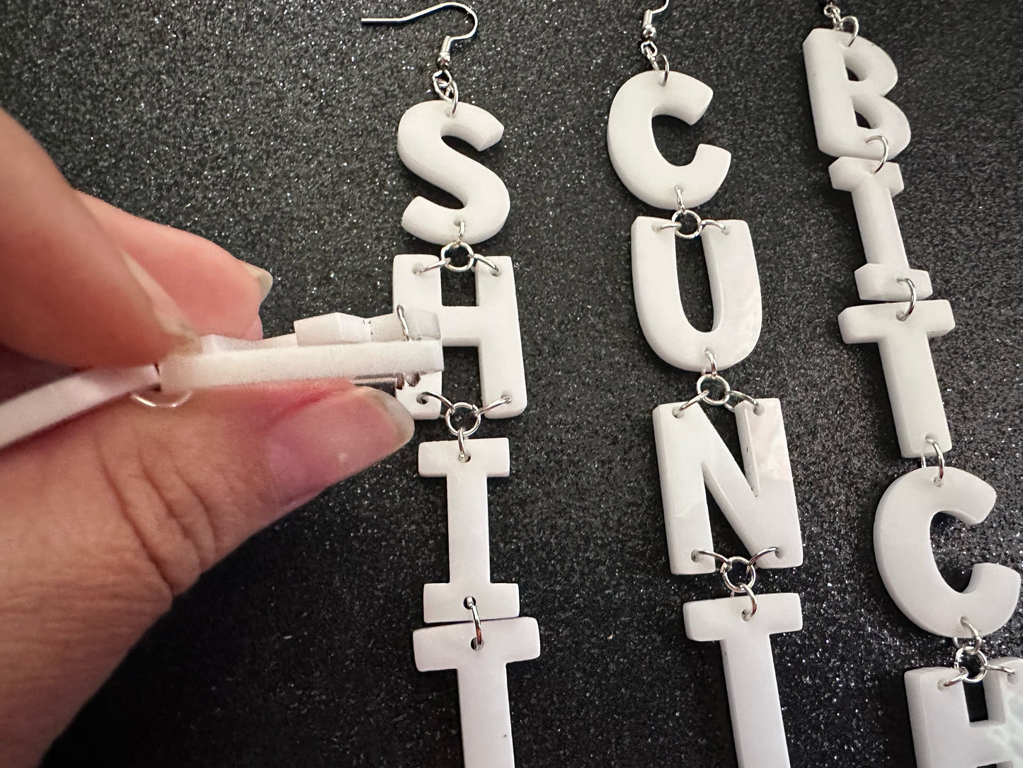 Swear Word Earrings: Laser Cut Words, Gag Gift, BFFS, Best Friend Gift, Girlfriends, Funny Bachelorette, Anniversary, Gifts for Her/Him/Them