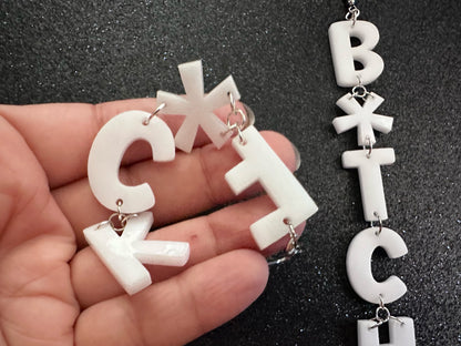 Swear Word Earrings: Laser Cut Words, Gag Gift, BFFS, Best Friend Gift, Girlfriends, Funny Bachelorette, Anniversary, Gifts for Her/Him/Them
