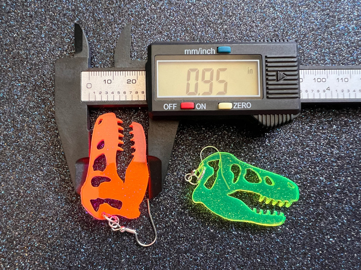 T-Rex Skull Earrings: Laser Cut Acrylic Dinosaur Skeleton Earrings, Tyrannosaurus Rex, Bones, Jurassic Park, Best Gifts for Her/Him/Them