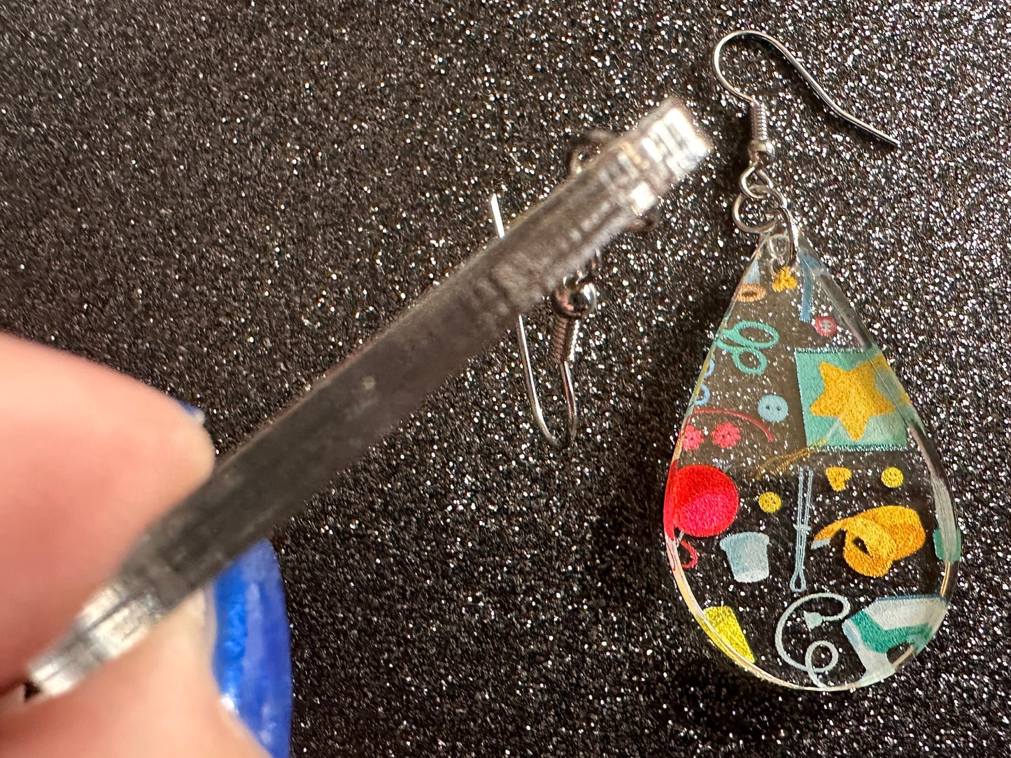 Tailor Earrings: Laser Cut Acrylic Sewing Machines, Hobby, Ruler, Yarn, Buttons, Sewing, Iron, Zipper, Needle, Best Gifts for Her/Him/Them