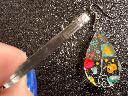 Tailor Earrings: Laser Cut Acrylic Sewing Machines, Hobby, Ruler, Yarn, Buttons, Sewing, Iron, Zipper, Needle, Best Gifts for Her/Him/Them