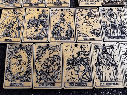 Tarot Card Earrings: Laser Cut Acrylic Cards, Game Night, Cards, Play, Fortune Telling, Card Reading, Halloween, Best Gifts for Her/Him/Them