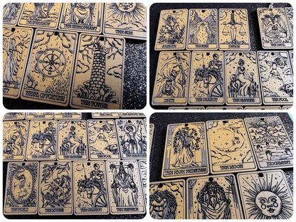 Tarot Card Earrings: Laser Cut Acrylic Cards, Game Night, Cards, Play, Fortune Telling, Card Reading, Halloween, Best Gifts for Her/Him/Them
