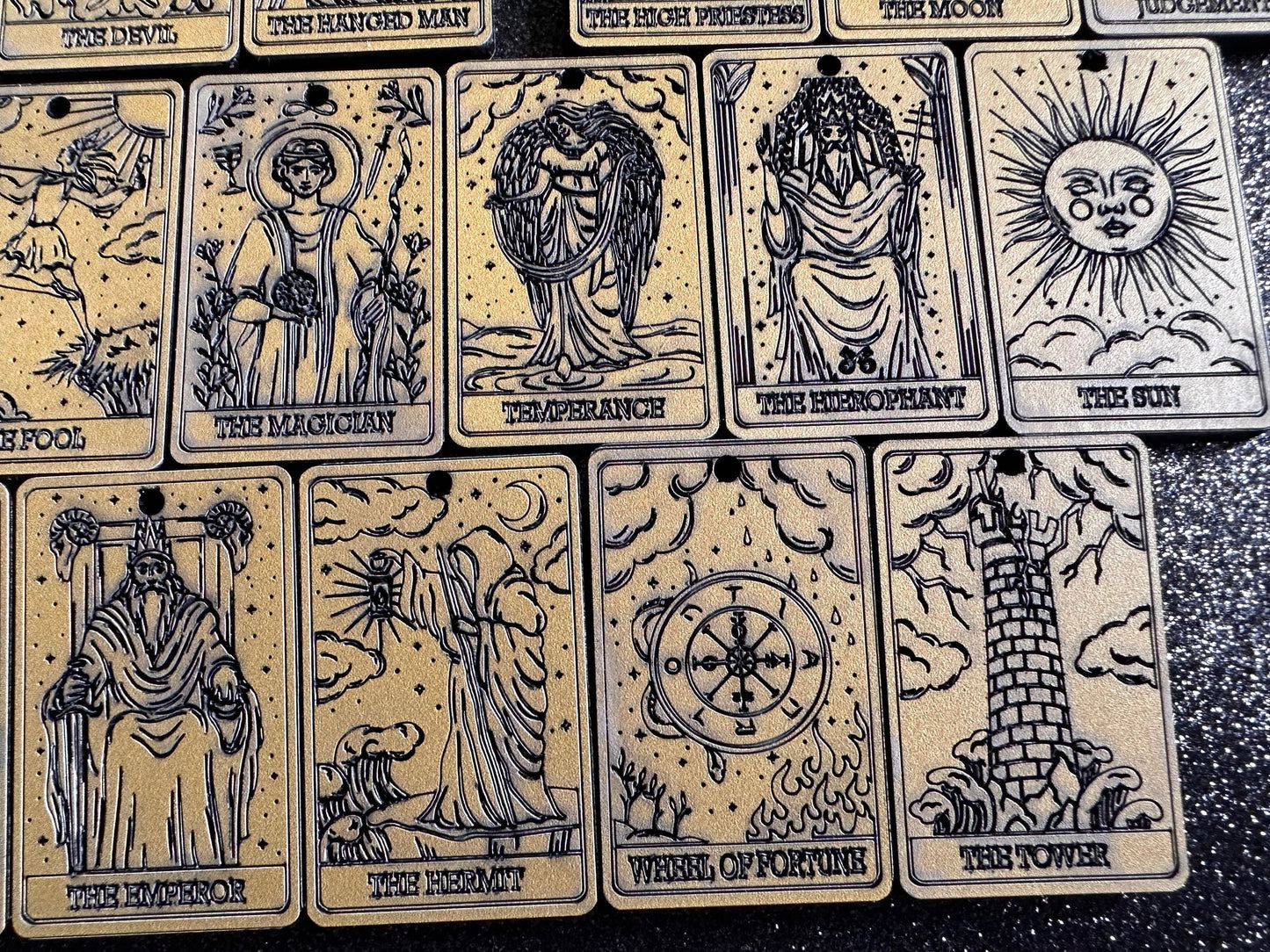 Tarot Card Earrings: Laser Cut Acrylic Cards, Game Night, Cards, Play, Fortune Telling, Card Reading, Halloween, Best Gifts for Her/Him/Them