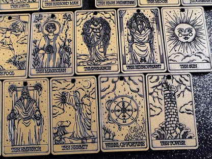 Tarot Card Earrings: Laser Cut Acrylic Cards, Game Night, Cards, Play, Fortune Telling, Card Reading, Halloween, Best Gifts for Her/Him/Them