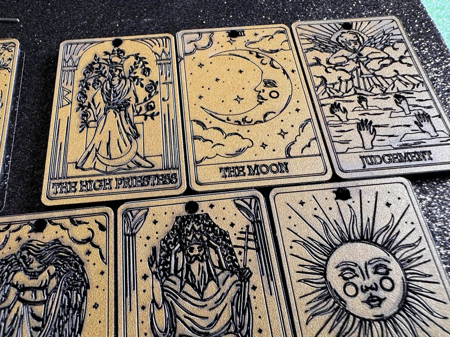 Tarot Card Earrings: Laser Cut Acrylic Cards, Game Night, Cards, Play, Fortune Telling, Card Reading, Halloween, Best Gifts for Her/Him/Them