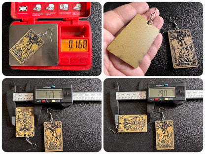 Tarot Card Earrings: Laser Cut Acrylic Cards, Game Night, Cards, Play, Fortune Telling, Card Reading, Halloween, Best Gifts for Her/Him/Them