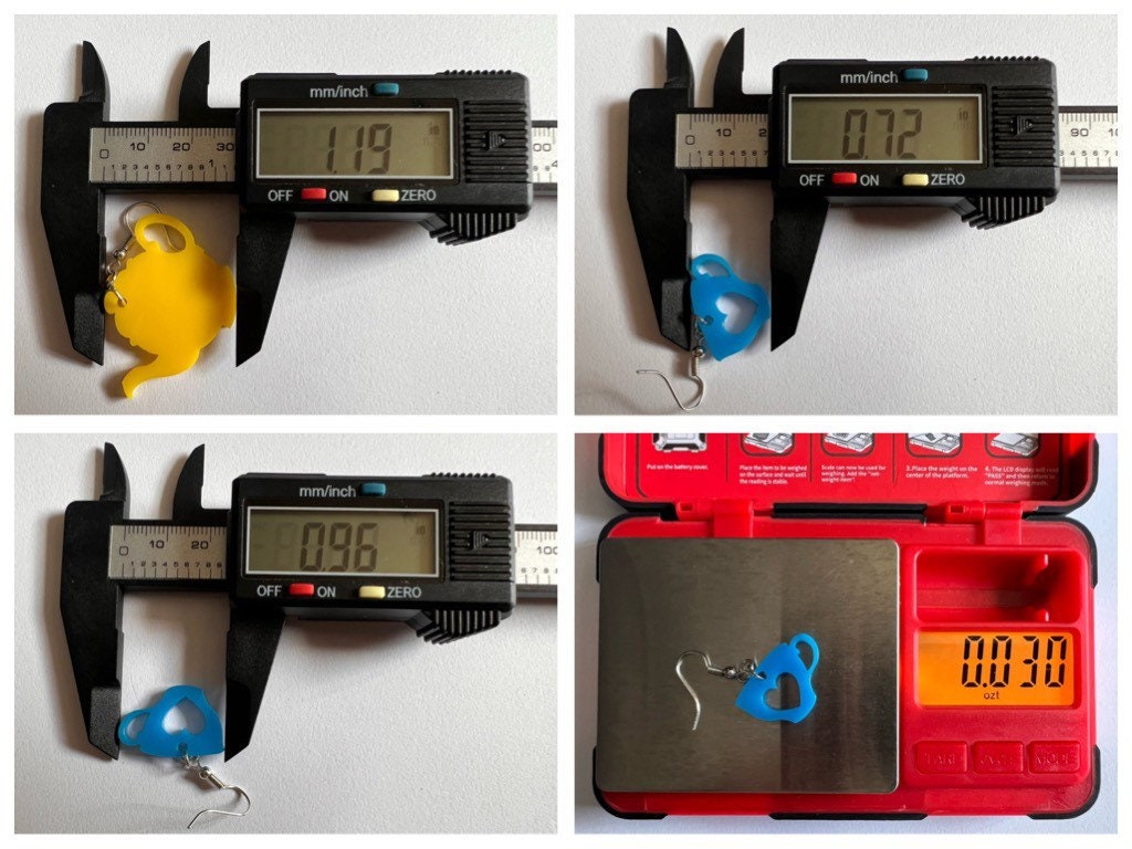 Tea Party Earrings: Laser Cut Acrylic Tea Pots and Teacups, Tea Time, Heart, Drink, Cafe, Food Earrings, Gifts for Her/Him/Them