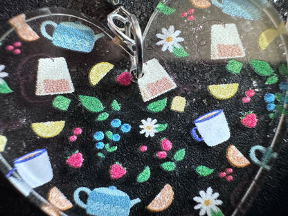 Tea Party Earrings: Laser Cut Acrylic Tea Pots and Teacups, Tea Time, Tea Bag, Leaf, Drink, Cafe, Food Earrings, Best Gifts for Her/Him/Them