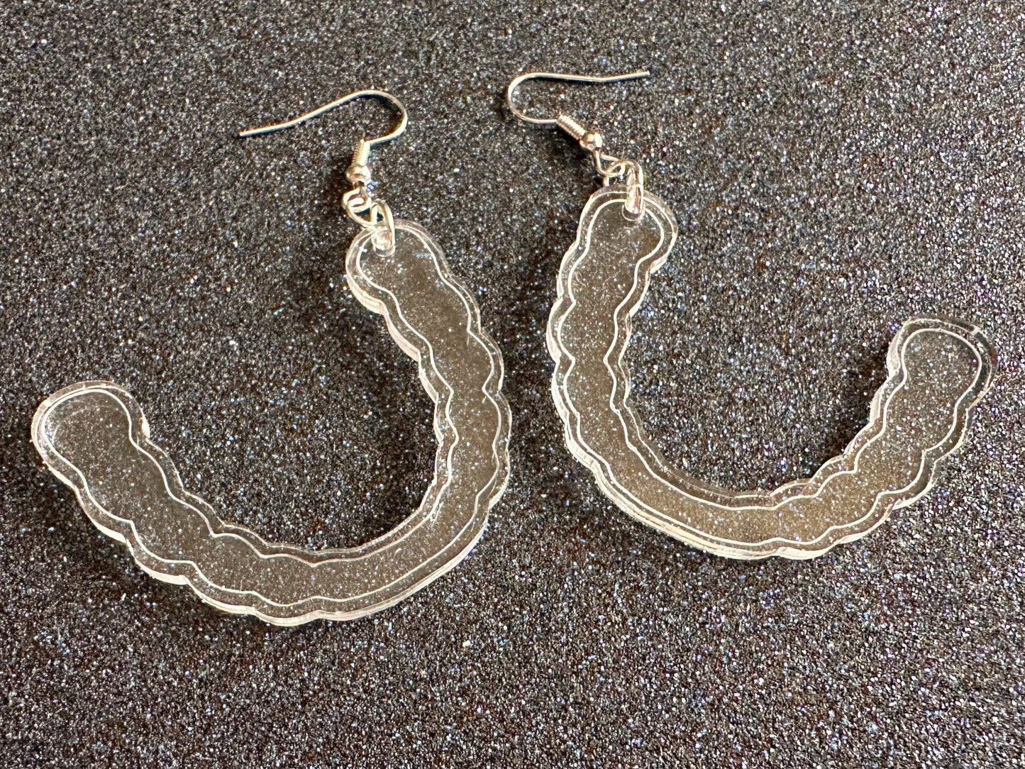 Teeth Aligner Earrings: Laser Cut Acrylic Aligners, Retainers, Braces, Dental, Dentist, Teeth, Tooth Straightening, Gift for Her/Him/Them