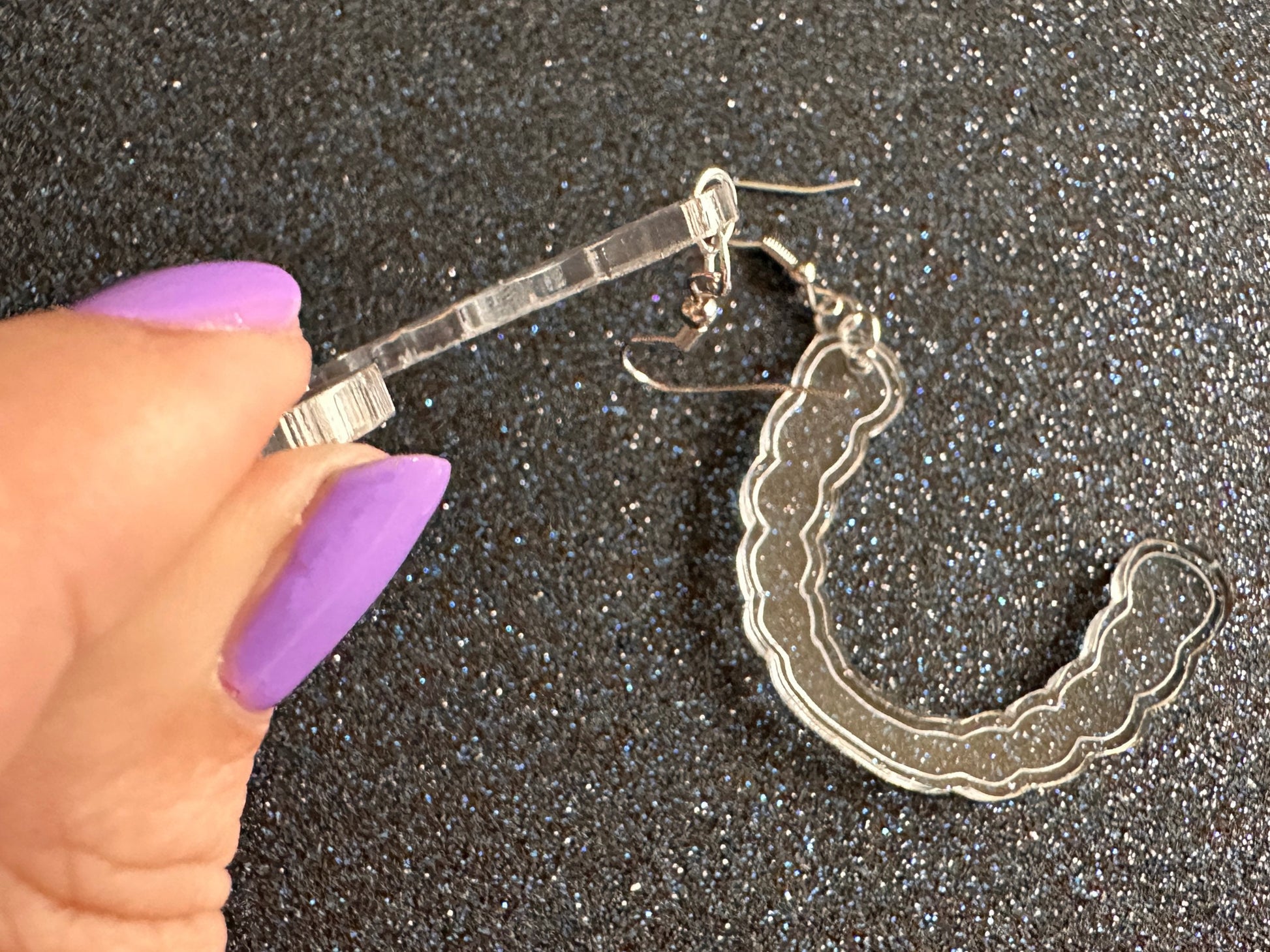 Teeth Aligner Earrings: Laser Cut Acrylic Aligners, Retainers, Braces, Dental, Dentist, Teeth, Tooth Straightening, Gift for Her/Him/Them