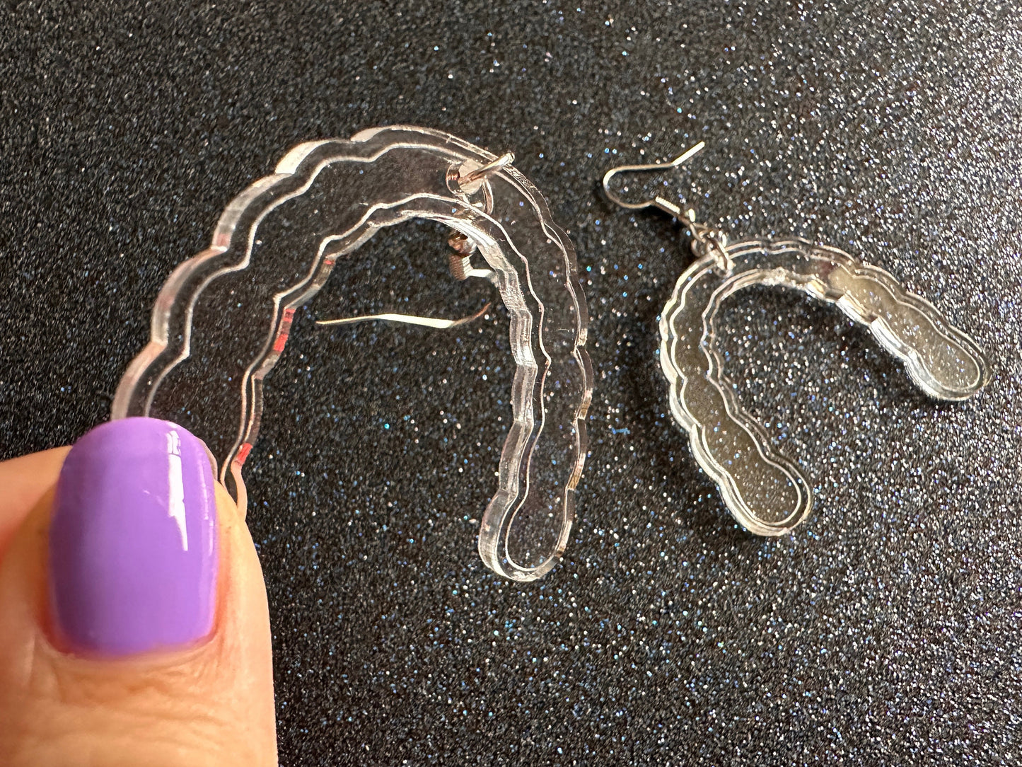 Teeth Aligner Earrings: Laser Cut Acrylic Aligners, Retainers, Braces, Dental, Dentist, Teeth, Tooth Straightening, Gift for Her/Him/Them
