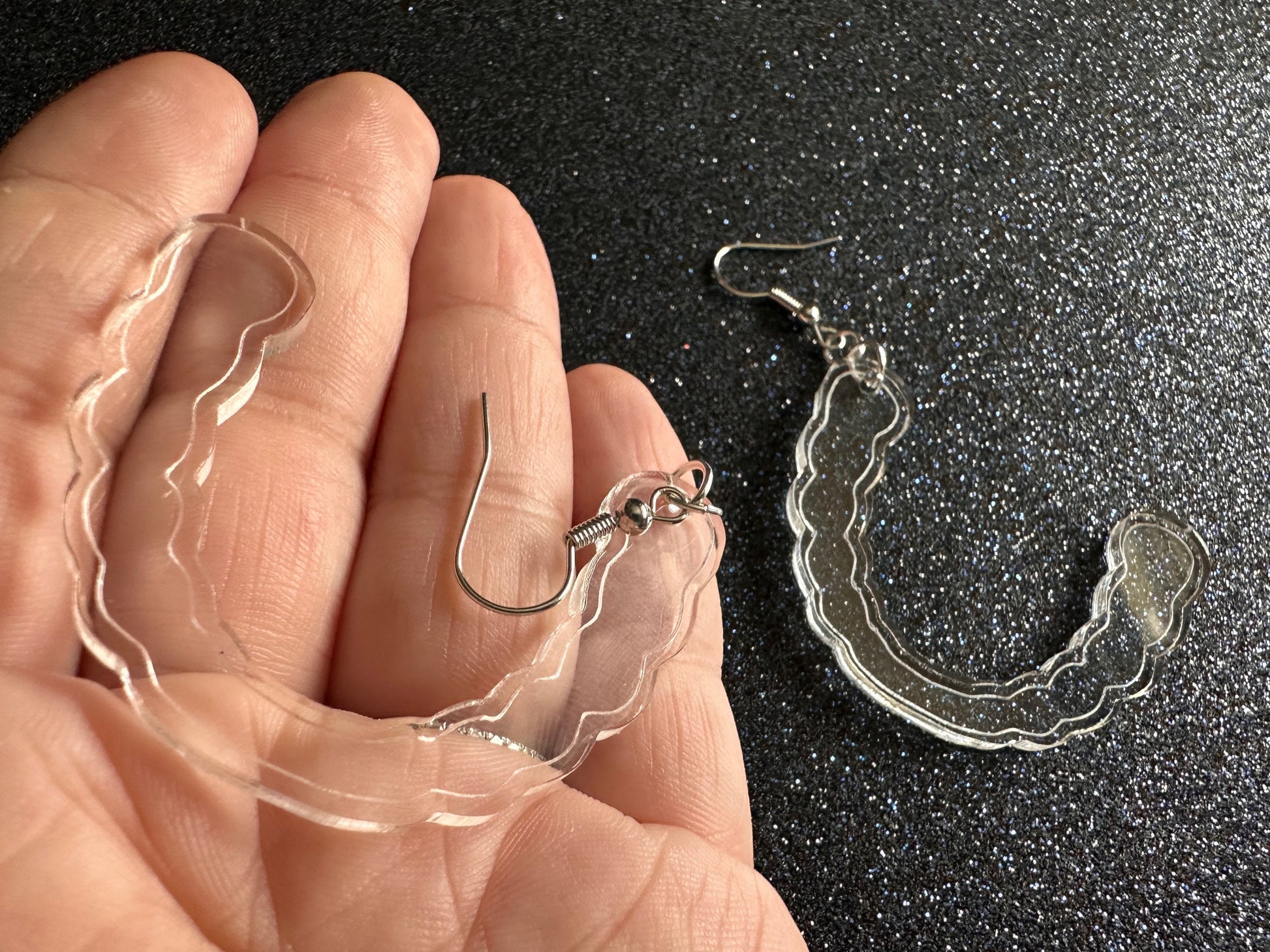 Teeth Aligner Earrings: Laser Cut Acrylic Aligners, Retainers, Braces, Dental, Dentist, Teeth, Tooth Straightening, Gift for Her/Him/Them