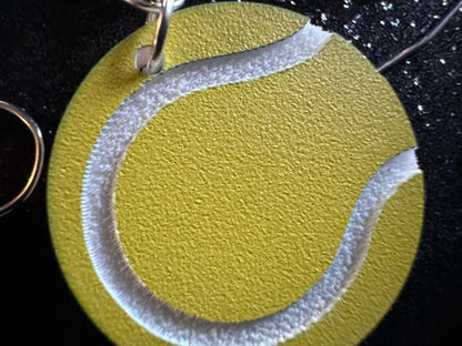 Tennis Ball Earrings: Laser Cut Acrylic Tennis Earrings, Sports, Game, Play, Hobby, Tennis Balls, Hobby, Best Gifts for Her/Him/Them