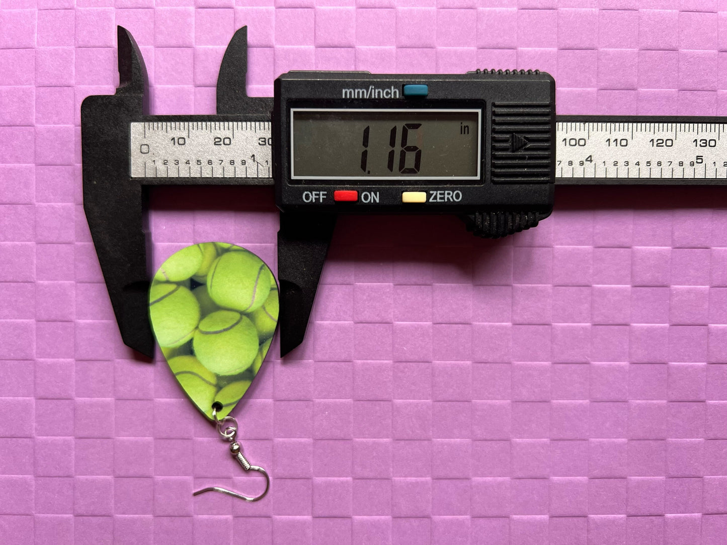 Tennis Ball Earrings: Play Tennis, Sports, Athlete, Sublimated, Best Gifts for Her/Him/Them