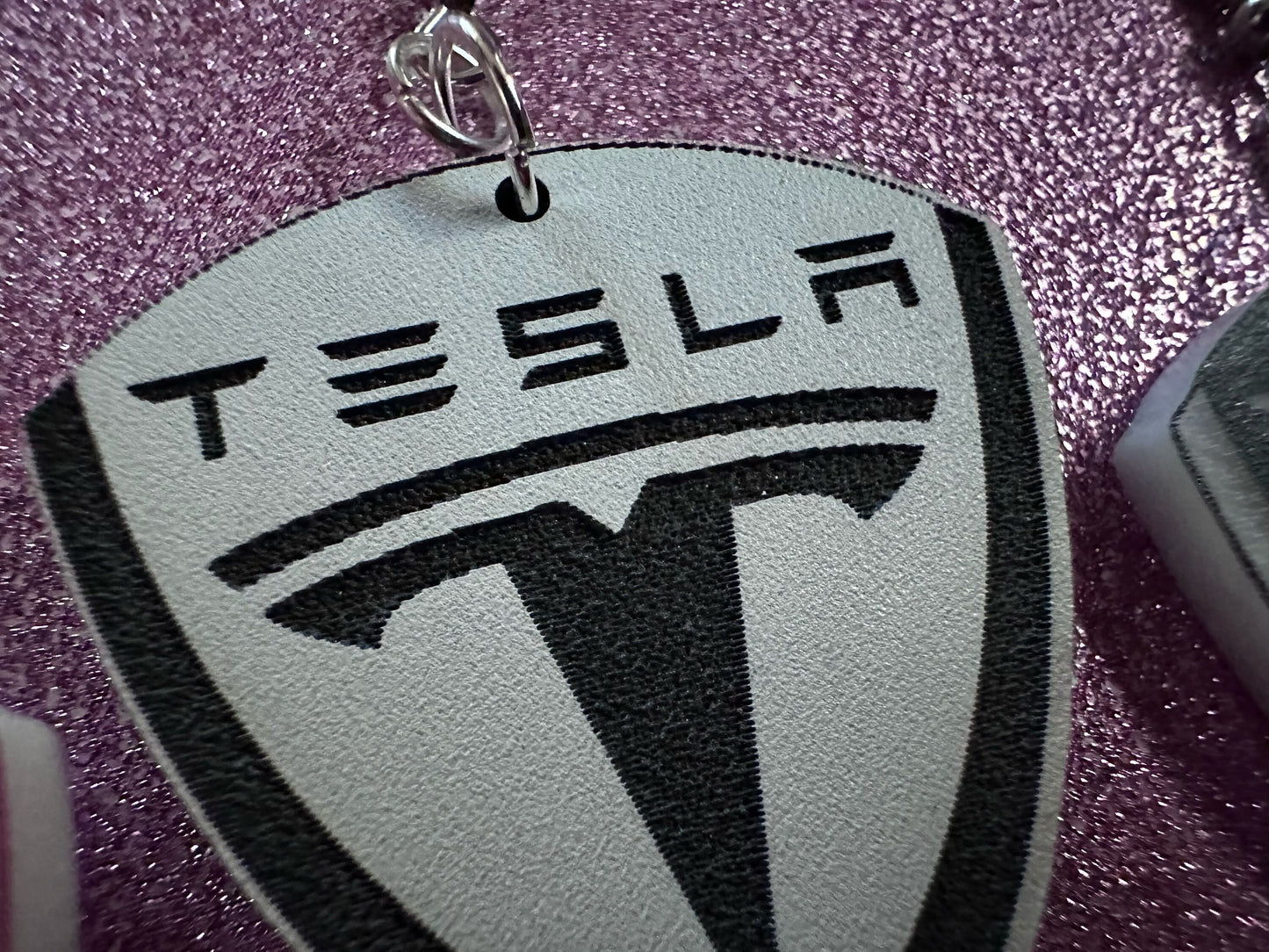Tesla Earrings: Laser Cut Acrylic Tesla Logos, EV Earrings, Novelty, Cars, Cosplay, Elon Musk, Electric Car, Best Gifts for Her/Him/Them