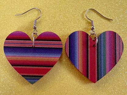 Textile Earrings: Laser Cut Acrylic Fabric Earrings, Hobby, Crafter, Crafts, Seamstress, Sewing, Designer, Art, Best Gifts for Her/Him/Them