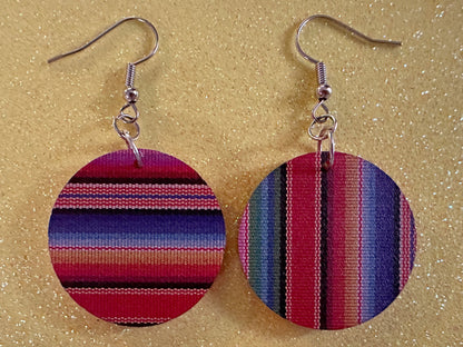 Textile Earrings: Laser Cut Acrylic Fabric Earrings, Hobby, Crafter, Crafts, Seamstress, Sewing, Designer, Art, Best Gifts for Her/Him/Them