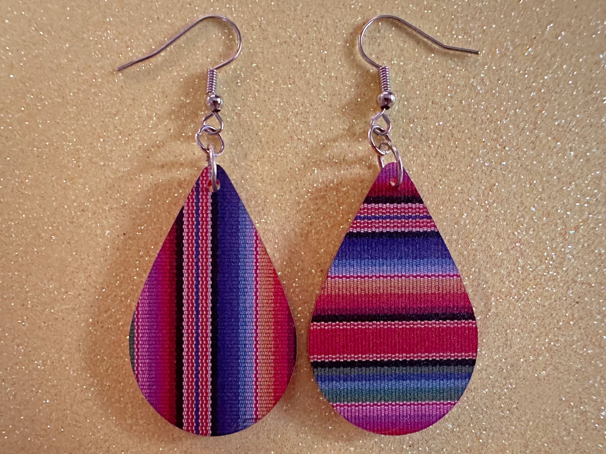 Textile Earrings: Laser Cut Acrylic Fabric Earrings, Hobby, Crafter, Crafts, Seamstress, Sewing, Designer, Art, Best Gifts for Her/Him/Them