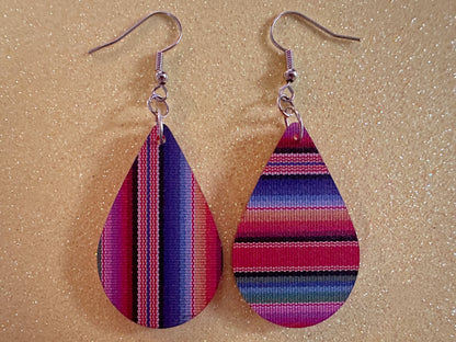 Textile Earrings: Laser Cut Acrylic Fabric Earrings, Hobby, Crafter, Crafts, Seamstress, Sewing, Designer, Art, Best Gifts for Her/Him/Them