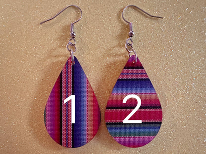 Textile Earrings: Laser Cut Acrylic Fabric Earrings, Hobby, Crafter, Crafts, Seamstress, Sewing, Designer, Art, Best Gifts for Her/Him/Them