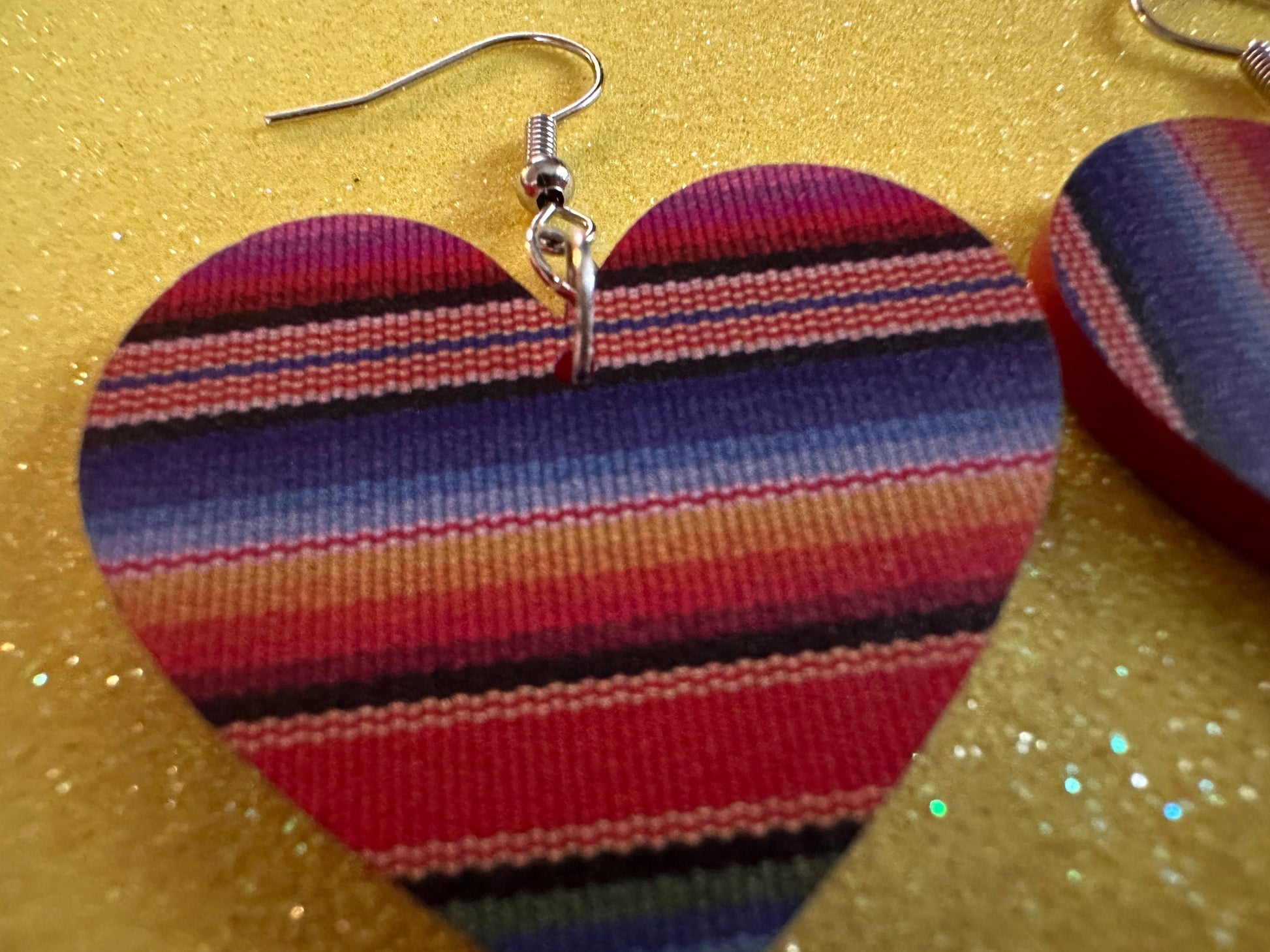 Textile Earrings: Laser Cut Acrylic Fabric Earrings, Hobby, Crafter, Crafts, Seamstress, Sewing, Designer, Art, Best Gifts for Her/Him/Them