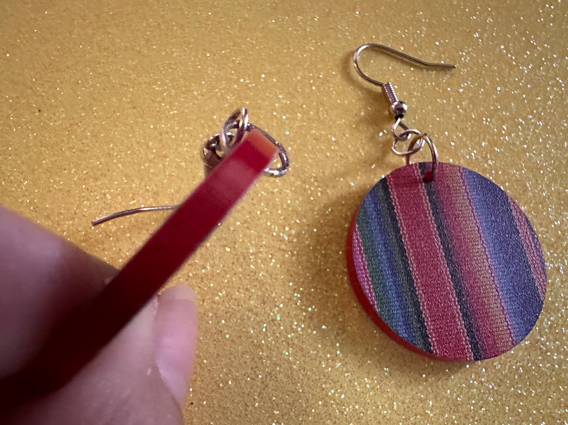 Textile Earrings: Laser Cut Acrylic Fabric Earrings, Hobby, Crafter, Crafts, Seamstress, Sewing, Designer, Art, Best Gifts for Her/Him/Them
